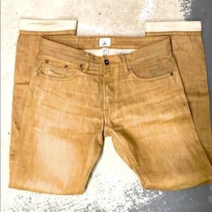 RARE! Railcar Brown Selvedge Spikes Denim Jeans